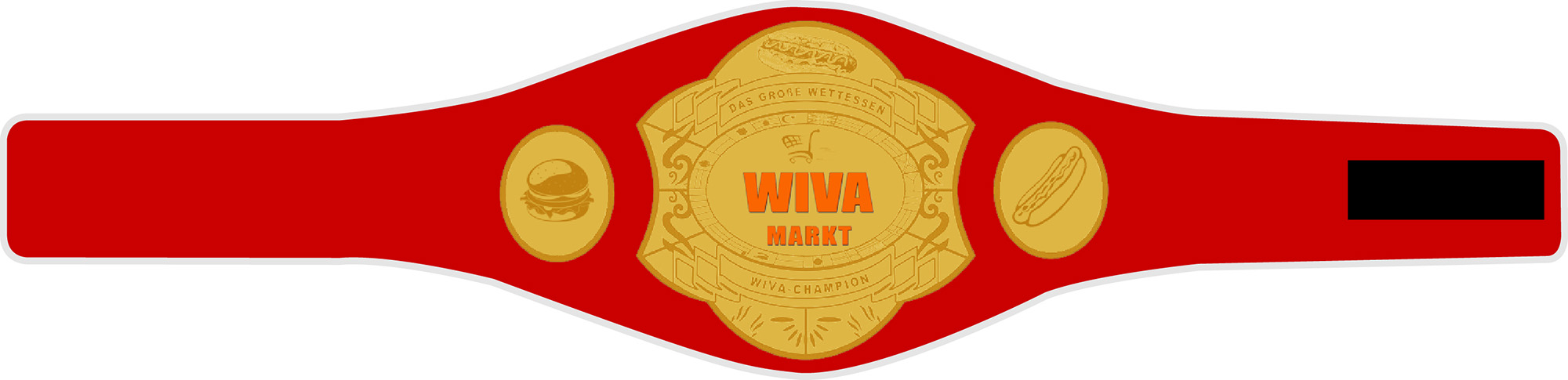 WIVA Markt Wettessen Eat Competition Hotdog Burger Champion Gürtel